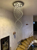 Axyaa Luxury LED Crystal Chandelier for Villas, Hotels, and Bedrooms