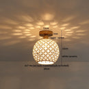 Axyaa Ceramic LED Ceiling Lamp for Indoor Lighting - Semi-Circular Design