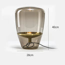 Axyaa Amber Glass Table Lamp Bedroom Decor Light