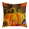 Axyaa Pumpkin Squirrel Print Thanksgiving Pillow Cover 45x45cm Holiday Decor