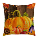 Axyaa Pumpkin Squirrel Print Thanksgiving Pillow Cover 45x45cm Holiday Decor