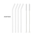 Axyaa Glass Straw Set: Reusable & Eco-Friendly Smoothie Cocktail Straws