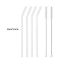 Axyaa Glass Straw Set: Reusable & Eco-Friendly Smoothie Cocktail Straws