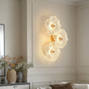Axyaa Modern Flower Glass Wall Lamp for Luxury Living Room and Bedroom Decor