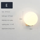 Axyaa Scandinavian Brass Wall Sconce with Glass Shade for Modern Home Decor