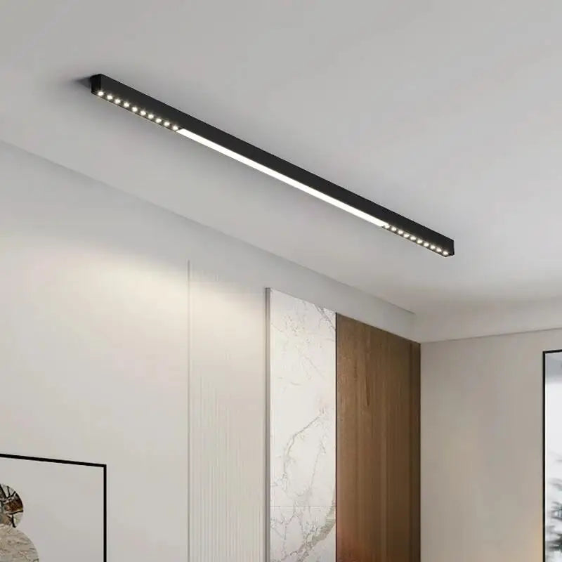 Axyaa Long Linear LED Ceiling Lamp for Minimalist Living Room, Bedroom, and Dining Room