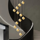 Axyaa Crystal Chandeliers for Hall, Staircase, Indoor Lighting, Living Room - Modern Ceiling Lamps