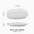 Axyaa Ceramic Banana Leaf Plate Sushi Dim Sum BBQ Hotel Tableware