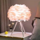 Axyaa Feather Table Lamp: Elegant, Romantic Lighting for Bedroom, Living Room, or Coffee Shop