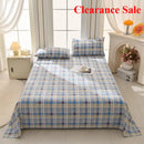 Axyaa Striped Cotton Bed Sheet Set - Breathable & Soft Mat - Thickened & Printed