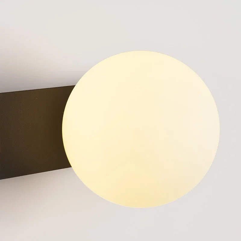 Axyaa White Acrylic Ball Wall Light Bedroom Reading Lamp