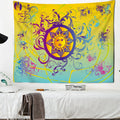 Sun Face Mandala Tapestry Wall Hanging Boho Decor - Axyaa