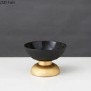 Axyaa Black Gold Ceramic Vase Desk Decoration Flowers Pots Modern Home Decor