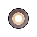 Axyaa Bowl Loft LED Wall Lamp Clear Gray Glass Parlor Dining Room Sconce