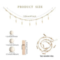 Wooden Bead Garland Photo Display Wall Decor by Axyaa