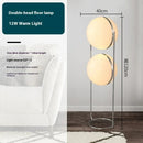 Chrome Metal White Acrylic Ball Floor Lamp for Living Room by Axyaa