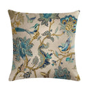 Axyaa Country Flower Bird Series Linen Pillowcase 45*45cm