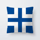 Axyaa Simple Modern Blue Pillowcase for Home Decor