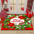 Axyaa Christmas New Year Entrance Door Mat Non-Slip Floor Decor