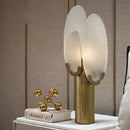 Axyaa Gold Glass Table Lamp for Living Room and Bedroom Lighting