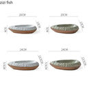 Axyaa Ceramic Boat Plate Set for Elegant Dining Experience
