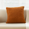 Axyaa Solid Color Elastic Puff Plaid Sofa Cushion Cover