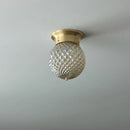 Axyaa Modern Copper Glass Ball Ceiling Lamp, LED Indoor Light Fixture