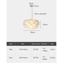 Modern Axyaa White Pendant Lamp Chandelier for Bedroom Living Dining Room Home Decor