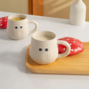 Axyaa Red Mushroom Ceramic Coffee Mug with Lid and Handle