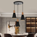Axyaa Nordic Bar Wood Pendant Lights: Modern Aluminum Lamp Shade for Home Lighting