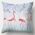 Axyaa Flamingo Sofa Pillow Cover 45cmX45cm Square Cushion Case Boho Style