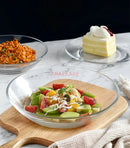 Axyaa 8.5-inch Tempered Glass Microwave Plate set for Heat-Resistant Dining and Serving
