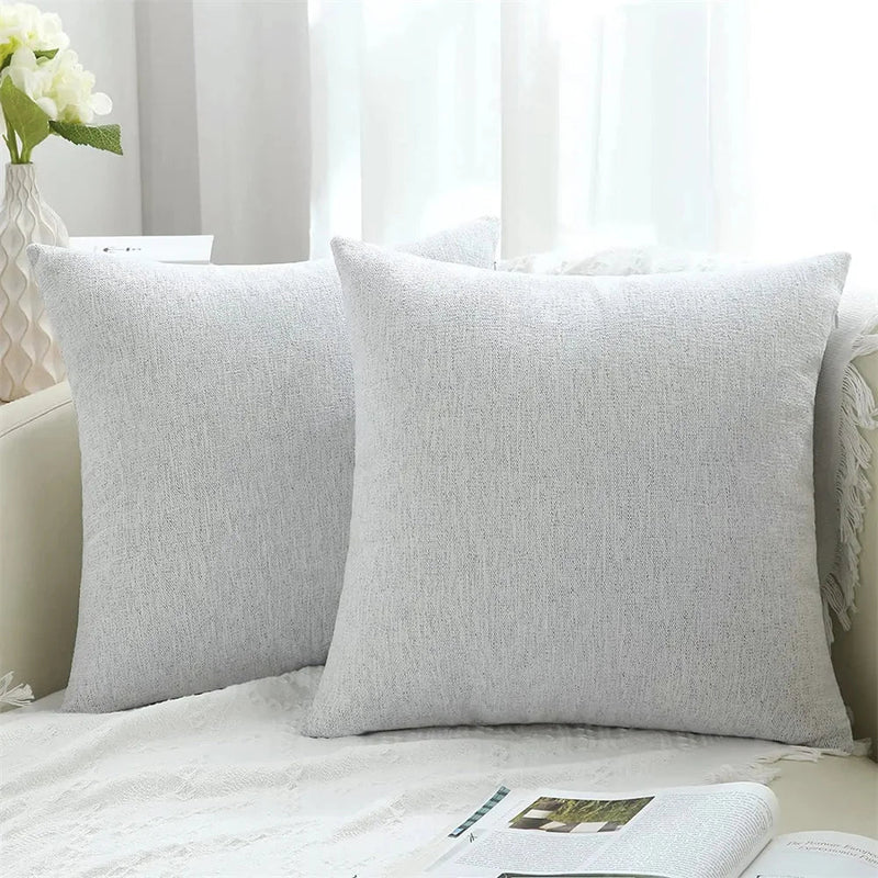 Axyaa Chenille Pillow Cover 45x45cm Decorative Throw Pillowcase for Sofa, Soft Luxury Texture