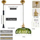 Axyaa Adjustable Glass Pendant Light with E27 Base for Living Room Bedroom Kitchen