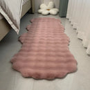 Axyaa Bubble Velvet Rabbit Fur Sofa Cushion Plush Chair Pad Bedroom Rug