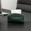Axyaa Leather Tissue Box Holder Multi-purpose Storage Organizer