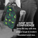 Axyaa Dino Insulated Lunch Bag - Portable Thermal Bento Tote for Kids, Boys, Girls