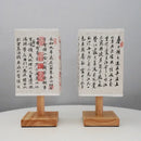 Axyaa Square Chinese Style Table Lamp with Dimmable USB Plug & Fabric Lampshade