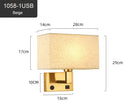 Axyaa LED Rotating Angle Wall Light with Fabric Lampshade for Bedroom and Living Room