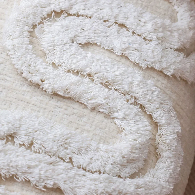 Axyaa Chenille Tufted Cushion Cover - Nordic Style Decorative Throw Pillow Cover