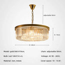 Axyaa Retro Gold Black Metal Crystal Pendant Lights with Chain Hanging, LED Suspension Lamp