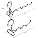 Axyaa Stainless Steel Clothes Hanger Organizer, Travel Drying Rack & Clothing Hooks