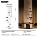 Axyaa Retro Wood Staircase Island Pendant Light