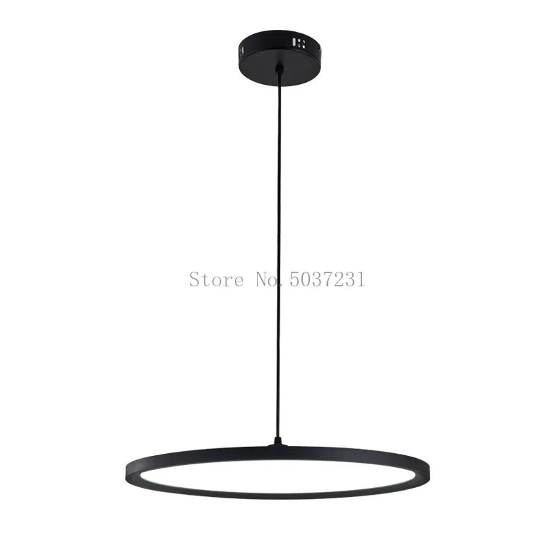 Axyaa Modern Disc LED Chandelier - Minimalist Nordic Design for Living Room & Study