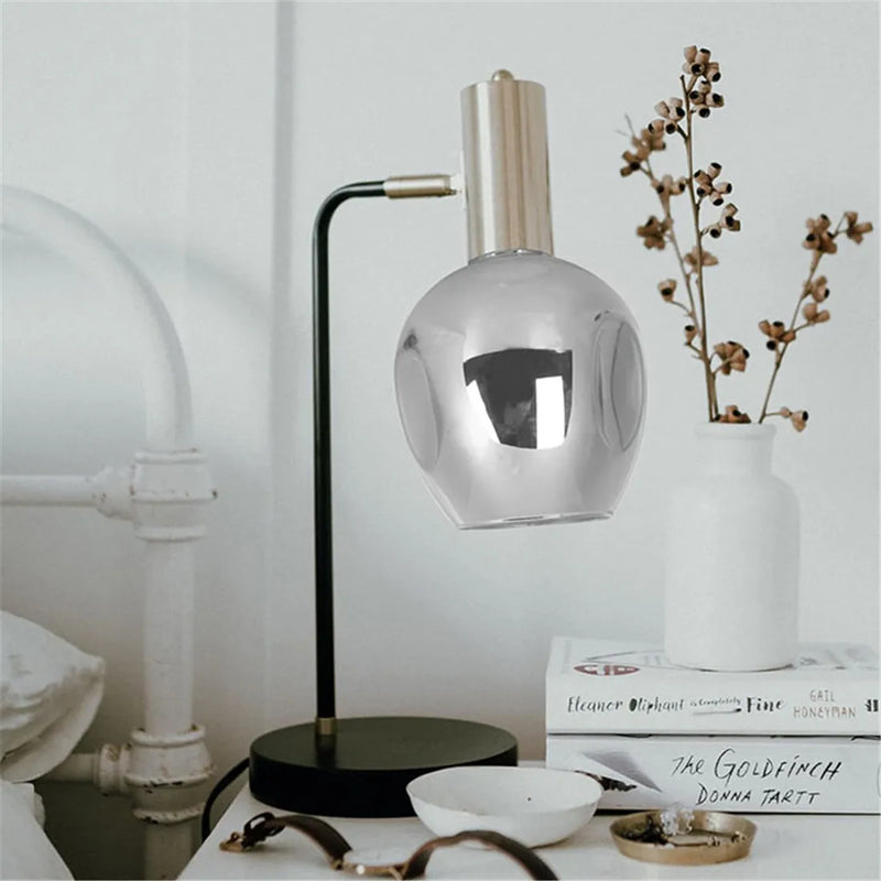 Axyaa Smoke Grey Glass Lamp Shade in Wine Cup Shape