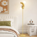 Axyaa Cream Globe Floor Lamp: Retro Bauhaus Style for Vintage Living Room Ambiance