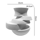 Axyaa Geometric Monochrome Vase Set for Stylish Home Decor
