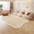 Axyaa Plush Cream Style Area Rug for Bedroom and Living Room Décor
