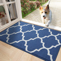 Axyaa Brown Washable Indoor Entrance Mat with Geometry Pattern, 50x80