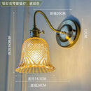 Axyaa Nordic Brass Wall Lamp glass Shade Sconce Lighting Fixture with Switch